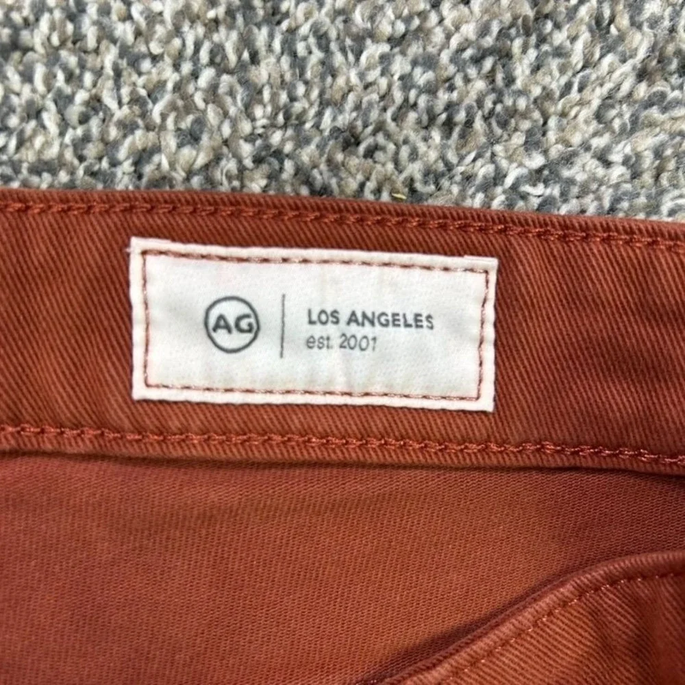 AG Adriano Goldschmied Farrah Boot Crop High‎ Rise Jeans Womens 28 Rust Brown